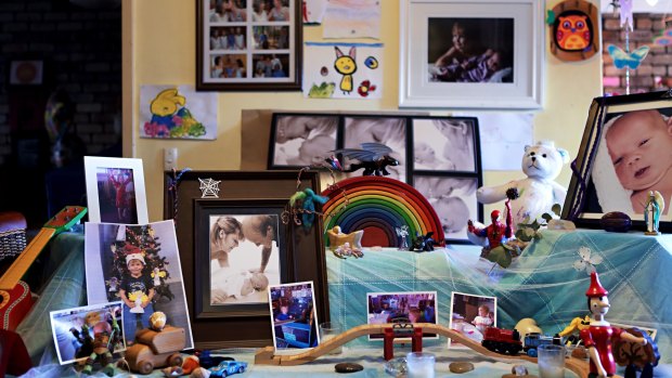 Angela Kiszko makes her children a 'birthday table' each year. Oshin went into chemotherapy the day after his sixth birthday party. 