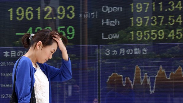 The Nikkei was down 3.2 per cent in the early afternoon at its lowest level since February 10.