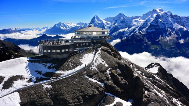 The Piz Gloria at the top of the Schilthorn.