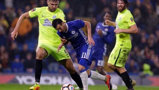 Brace: Chelsea's Pedro scored a double against Peterborough.