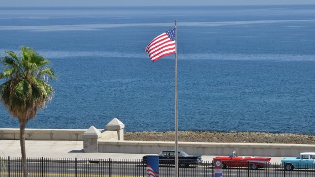 The U.S. flag was raised at the embassy in Cuba for the first time in 54 years on Friday.
