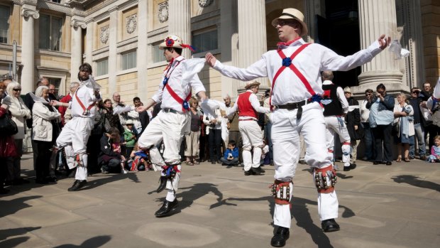 A 'local performance' of Morris dancing. No one wants to see this, much less participate in it. 