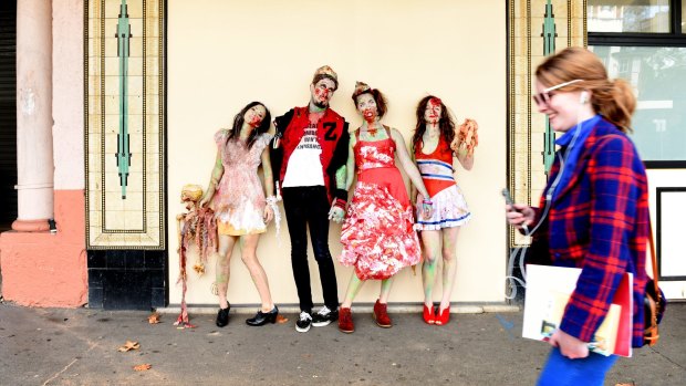 Zombie 1980's Prom to be held on July 4 at The Factory. Pictured are zombies Rachel Yates, Sam Winters, Clancy Gibson and Kael Murray.