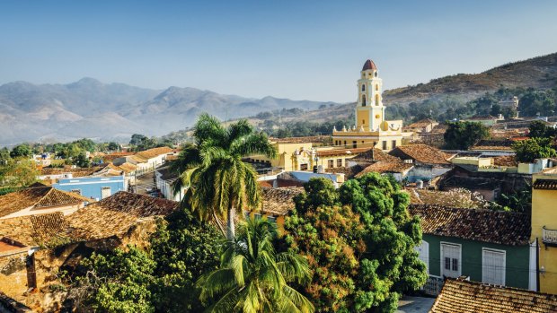 Panoramic view over the city of Trinidad, Cuba.