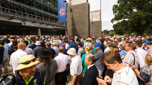 Crowds flock to the MCG for the annual Boxing day Test match.