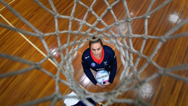On the move: Kim Commane, the Vixens' unexpected new recruit, gets familiar with a new position.