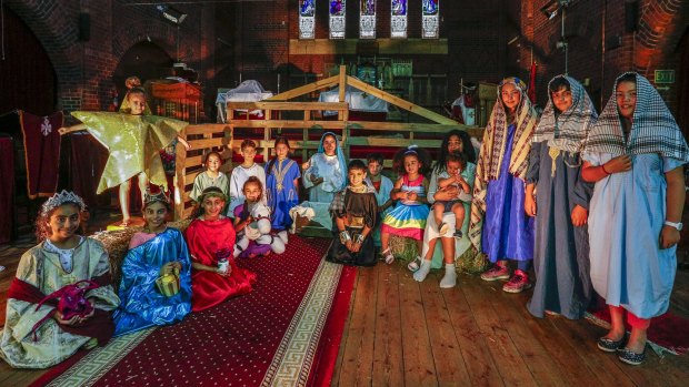 Children from St Verena and St Bishoy Coptic Orthodox Church in Armadale during a dress rehearsal for a nativity play in the lead-up to Coptic Christmas on January 7.