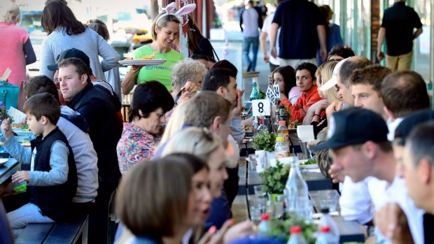 A busy day at Hunky Dory fish 'n' chips in Port Melbourne.