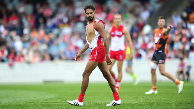 Torn: Sydney Swans' Lewis Jetta has hinted at a return home.