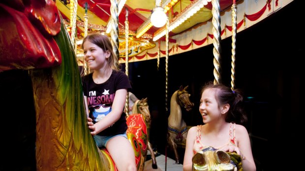 Highlights of the circus exhibition included a century-old carousel. 