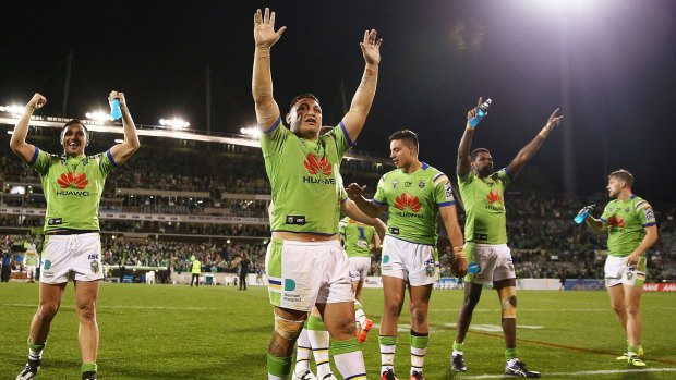 Green machine: Canberra have kicked into gear at finals time.