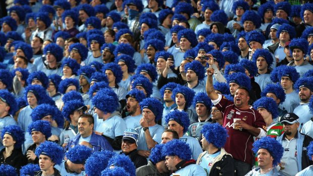 Let the Maroons know who's boss: Blues fans need to remind Queenslanders where they are at ANZ Stadium. 