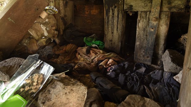 The shelter under Denison Bridge in Bathurst where Reginald Mullaly slept and where his body was found.