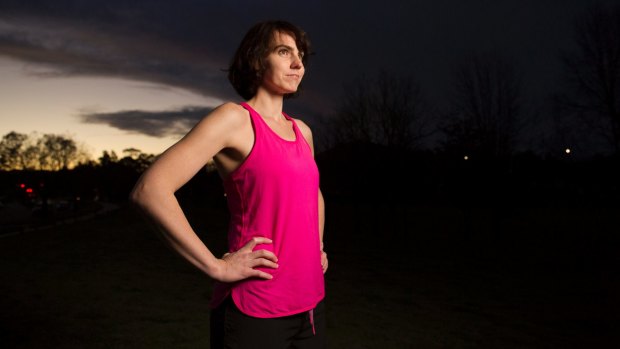 Canberra woman Clare Halloran discovered she had Hodgkin Lymphoma after being fatigued and slow during the 2013 Canberra Times Fun Run, despite training regularly. She is attempting it again this year after recovering from her cancer. 