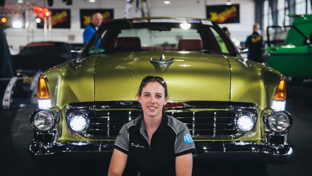Friday at Summernats Kylie Perry with her 1961 FB Holden.