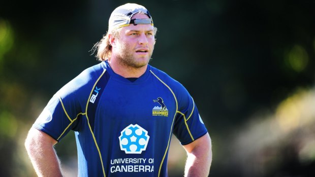 Not interested in a contract: Retired ACT Brumbies prop Dan Palmer in 2013 has taken up a coaching role with the side this year.