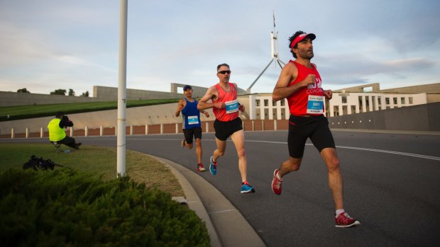 Competirors in The Canberra Times marathon in April this year.