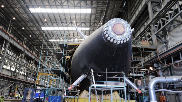 The Australian Submarine Corporation shipyard in Adelaide.