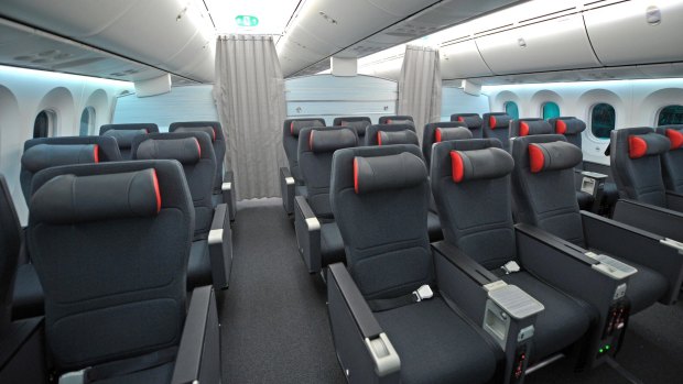 Air Canada B787 Premium economy cabin.