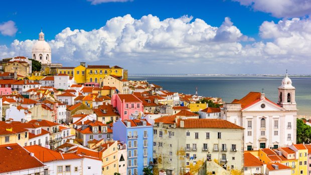 Alfama district of Lisbon, Portugal.