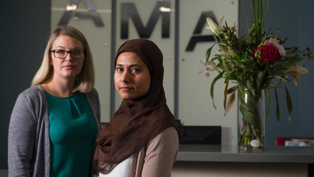 Canberra-based medical intern Elise Warren and unaccredited orthopaedic registrar Nushin Ahmed.