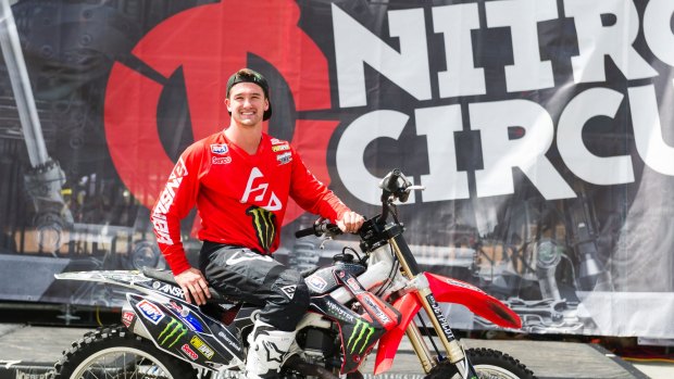 Motocross rider Harry Bink was the first person in the world to land a rock solid front flip at the Nitro world games last year.