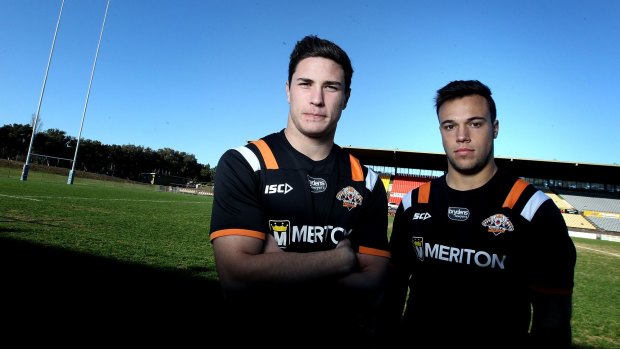 Dynamic duo: Wests Tigers halves Mitchell Moses and Luke Brooks.