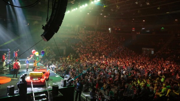 The crowd at a Wiggles concert at the AIS. Under one proposal considered, the AIS Arena would have no longer hosted concerts.