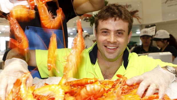 Tony Wearne will be up to his neck in prawns and other seafood, leading up to Christmas. 