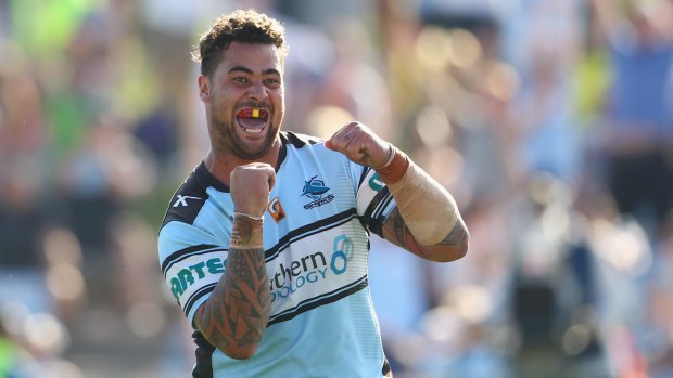 Dancing blue: Sharks prop Andrew Fifita has been outstanding in 2016. 