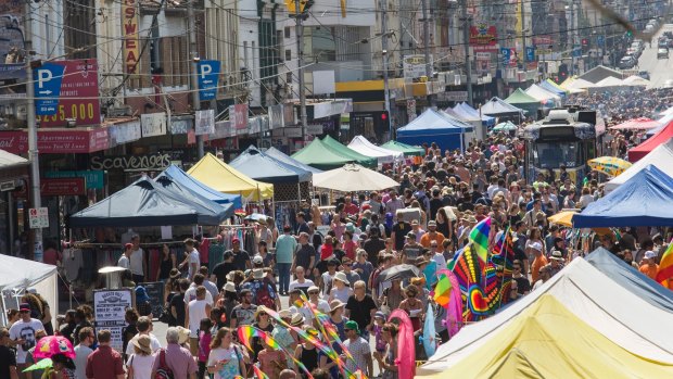Revellers flocked to the Sydney Road Street Party in Brunswick on Sunday.