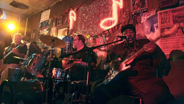 Bluesman: Big Jack Johnson performs in Red's Lounge in downtown Clarksdale. 