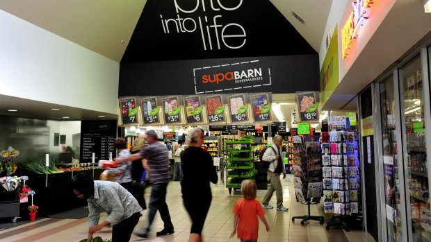 Coles will acquire five Supabarn stores, including this store at Kaleen.
