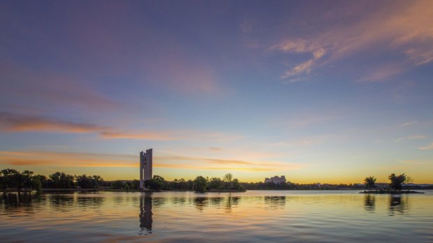Sunset at Lake Burley Griffin.