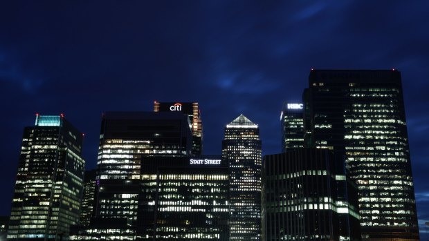 It's going to be a long busy night in London's Canary Wharf financial and business district.