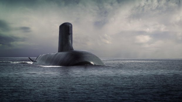 A conceptual image of Australia's French-built submarines, the Shortfin Barracuda, which does not yet exist.