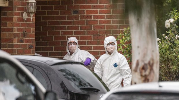 Police search the former Roxburgh Park home of Brighton gunman Yacqub Khayre .