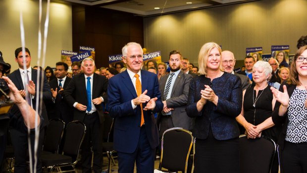 Prime Minister Malcolm Turnbull at the Canberra Liberals campaign launch.