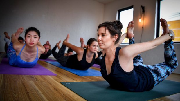 Jessica Dewar has started a yoga studio based on donations. 