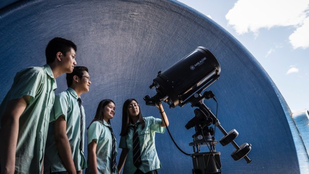An increasing number of students are studying physics for the HSC at Prairiewood High School, one of the few schools in NSW with its own observatory.