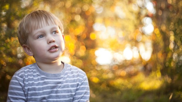 Jenny Dettrick captured the "glowing" autumn sunlight in a photo of her four-year-old son Ben Ubrihien playing in the family's backyard in Macgregor.