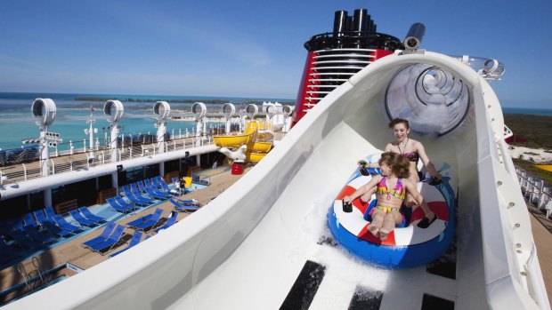 Disney Cruise Line's AquaDuck, the first-ever shipboard water coaster.