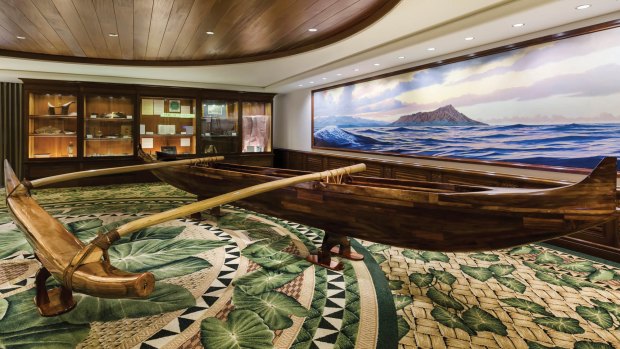 The lobby at Outrigger Waikiki Beach Resort.