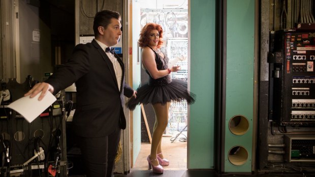 Rhonda Butchmore aka Thomas Jaspers, and Kyle Minall have been given unprecedented behind the scenes access at Arts Centre Melbourne on their tours as part of Midsumma Festival.