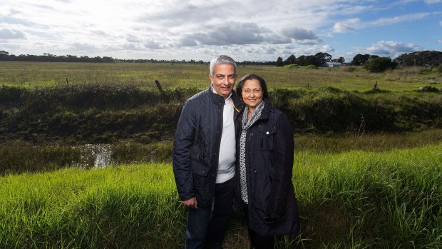 Pradeep and Pratibha Raniga at the Carrum Downs site of the new RSSB headquarters.