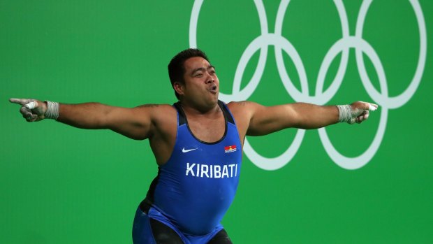 There was no outcry when Kiribati weightlifter David Katoatau danced off stage on Monday. 