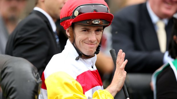 Lucky escape: Jay Ford was one of a host of jockeys to escape serious injury following falls in the Mudgee Cup.