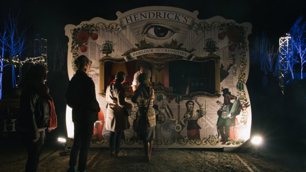 Hendrick's Parlour of Curiosities provides light and warmth at the Dark Mofo festival. 