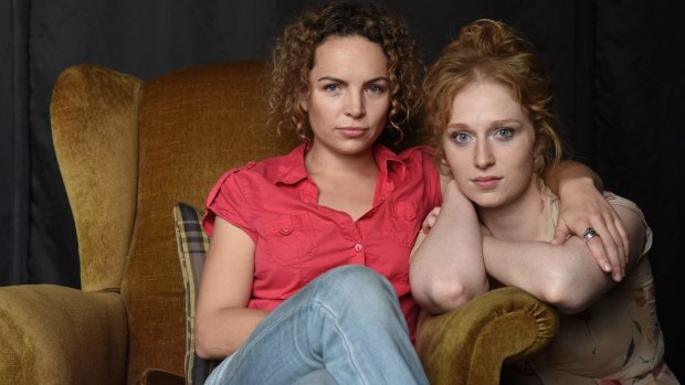 Director Claudia Barrie (left) and actress Emily Eskell from the play <i>Belleville</i>.