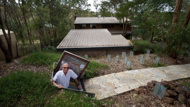 Dick Davies installed a fire bunker on his Warrandyte property in 2013.  